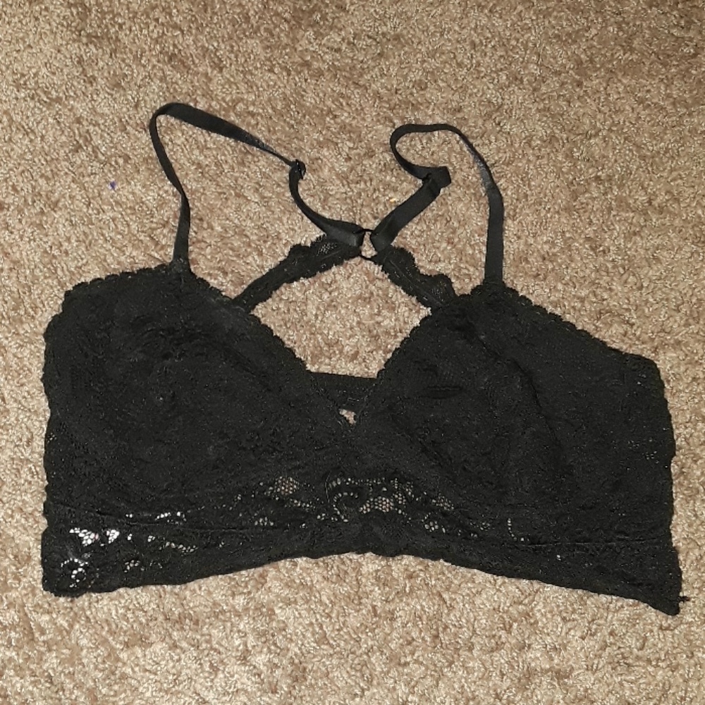 Black lace bralette